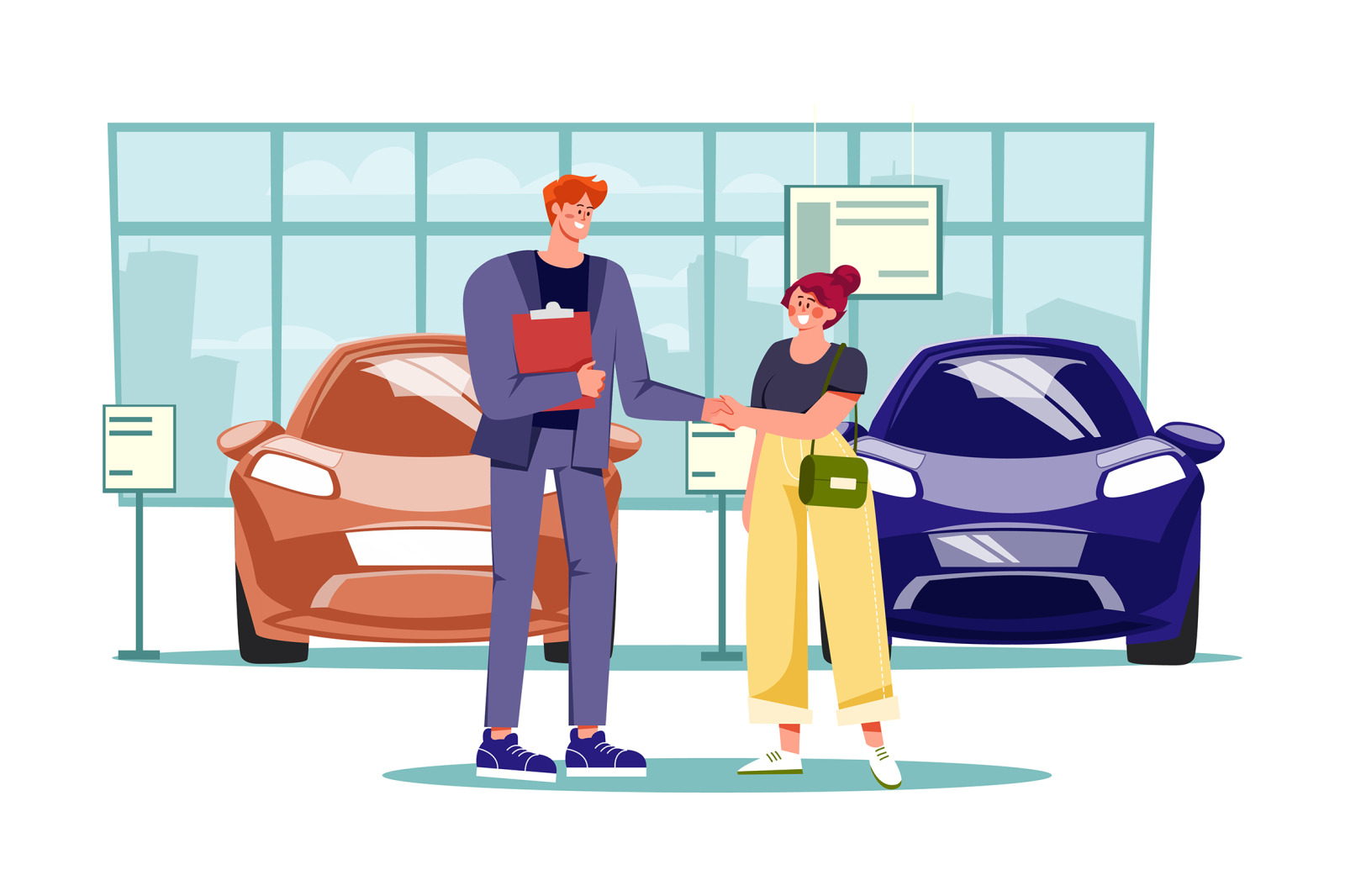 M555_Car Dealership Illustration Pack M555_Car Dealership Illustration Pack