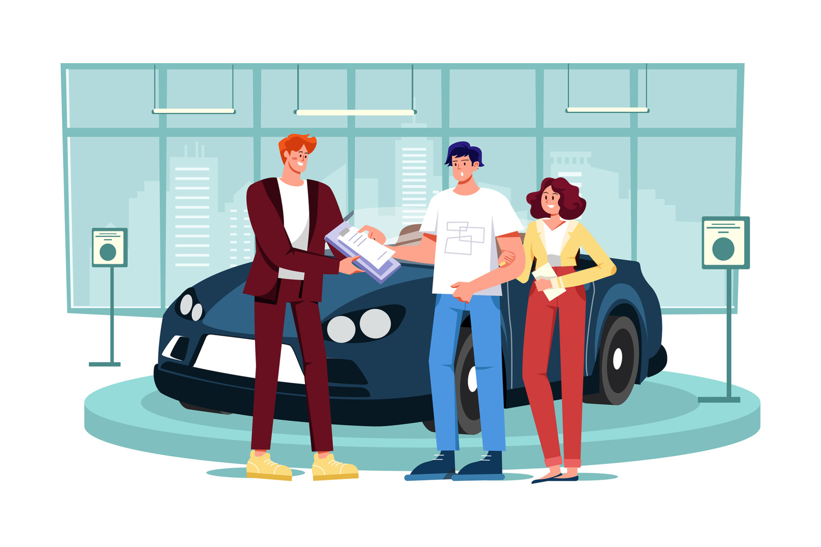 M555_Car Dealership Illustration Pack M555_Car Dealership Illustration Pack