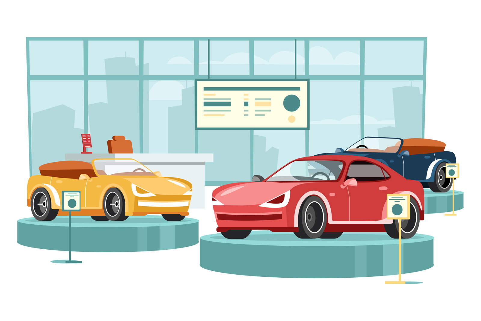 M555_Car Dealership Illustration Pack M555_Car Dealership Illustration Pack