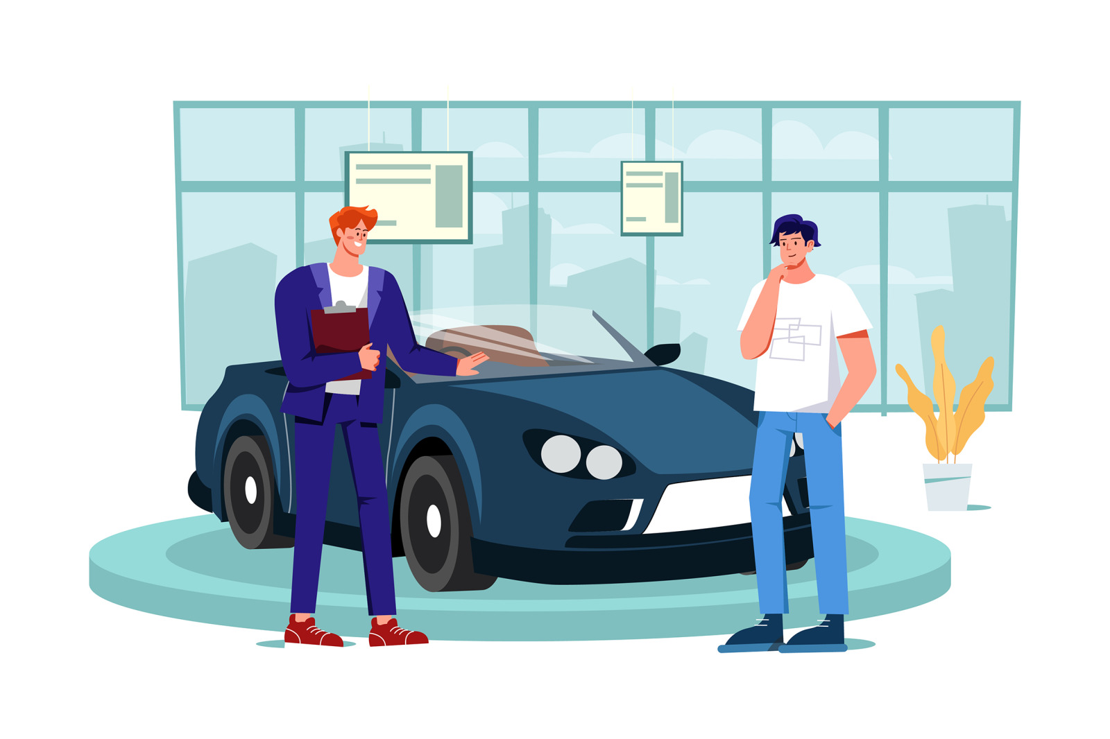 M555_Car Dealership Illustration Pack M555_Car Dealership Illustration Pack
