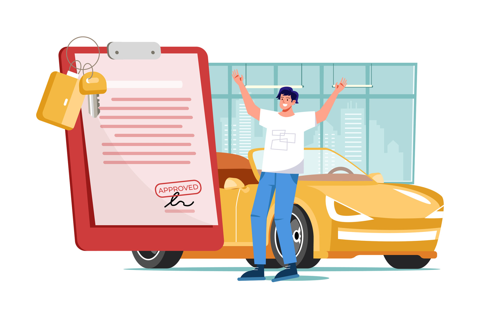 M555_Car Dealership Illustration Pack