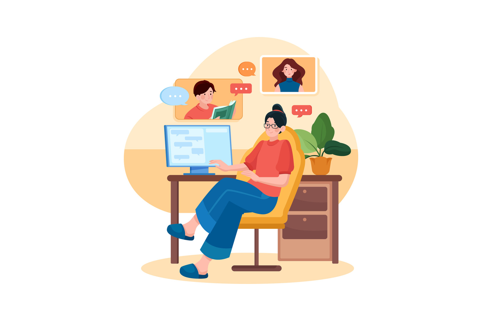 M508_Remote Working Illustration Pack