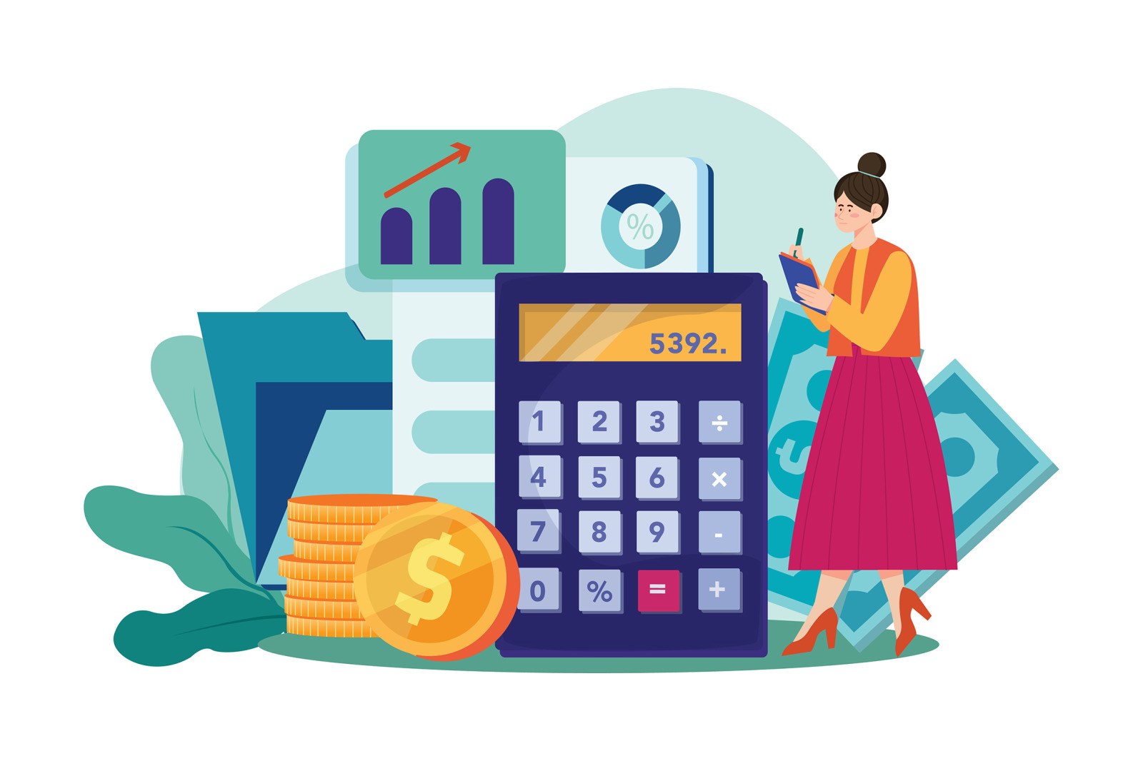 M565_Finance Accounting Illustration Pack M565_Finance Accounting Illustration Pack