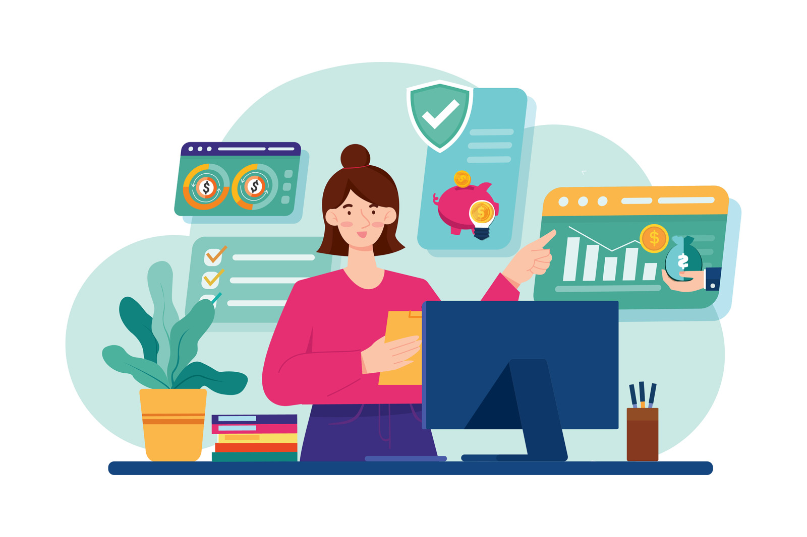 M565_Finance Accounting Illustration Pack M565_Finance Accounting Illustration Pack