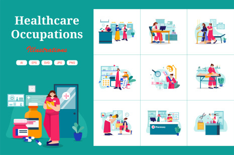 M568_Healthcare Careers Illustration Pack - Examine