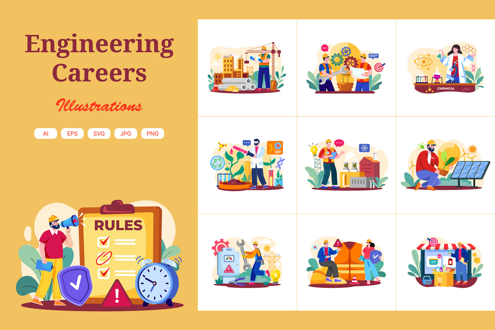 M572_Engineering Careers Illustration Pack