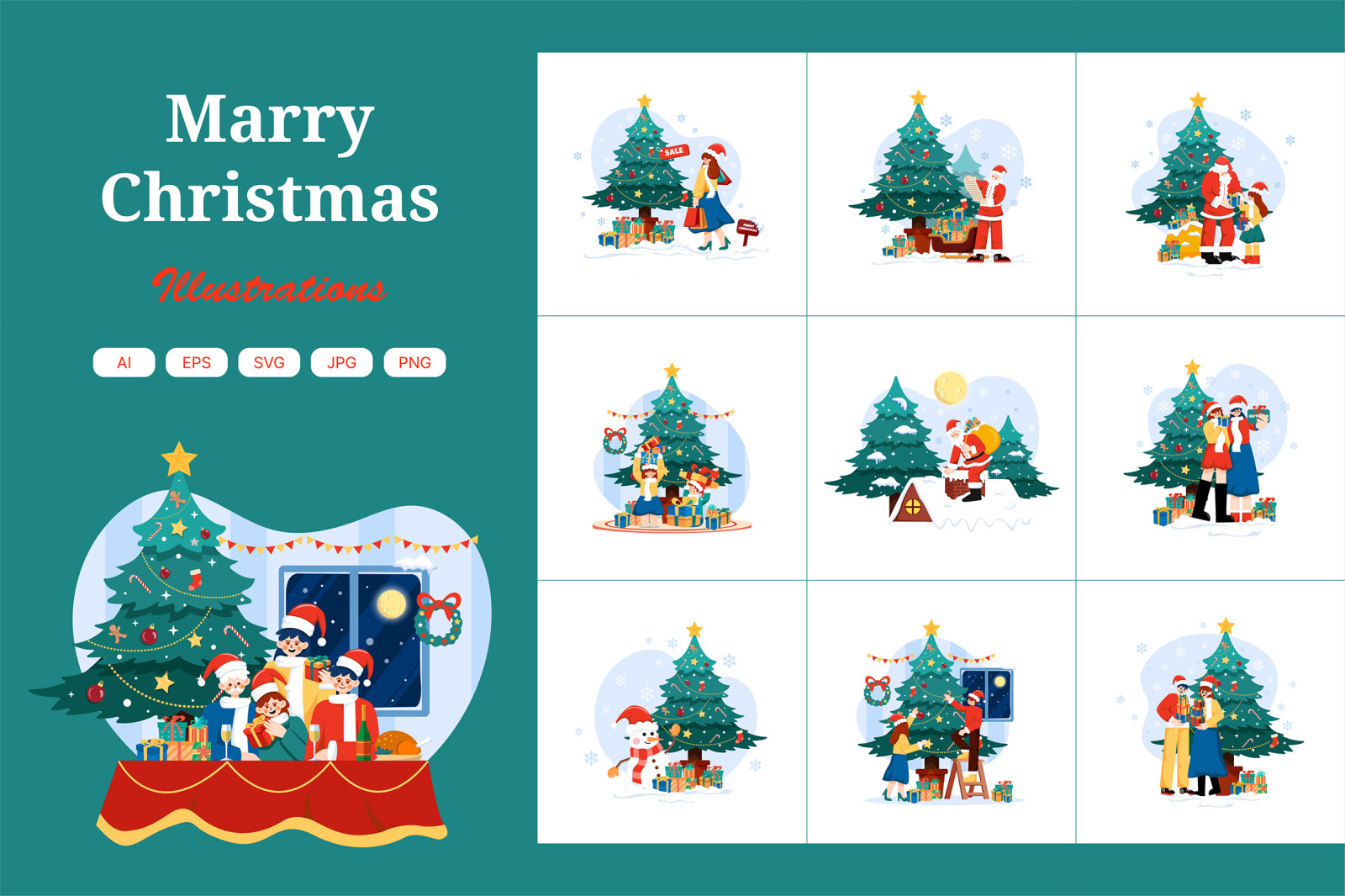 M539_Merry Christmas Illustration Pack M539_Merry Christmas Illustration Pack