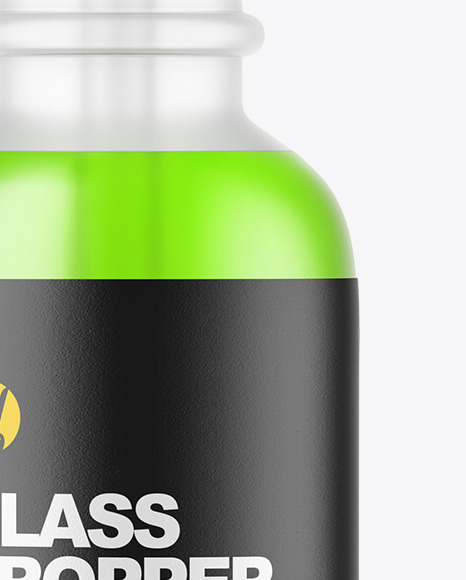 Frosted Glass Dropper Bottle Mockup