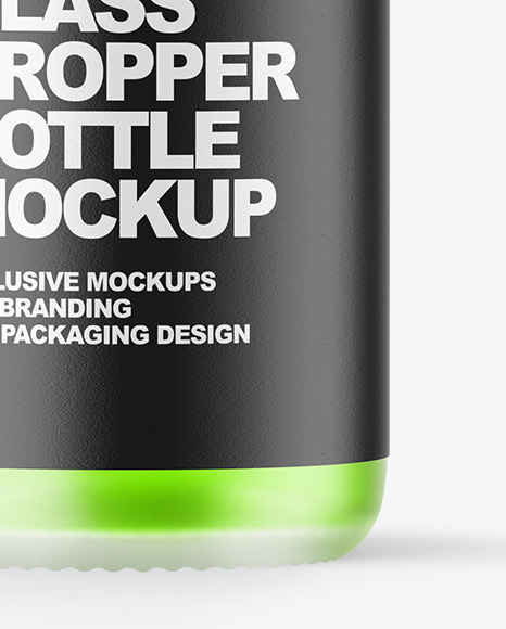 Frosted Glass Dropper Bottle Mockup