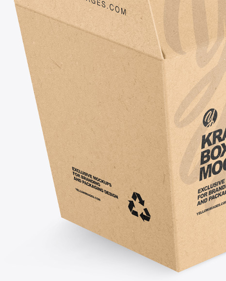 Kraft Box w/ Handle Mockup