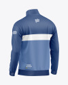 Long Sleeve Track Jacket Mockup - Back Half Side View