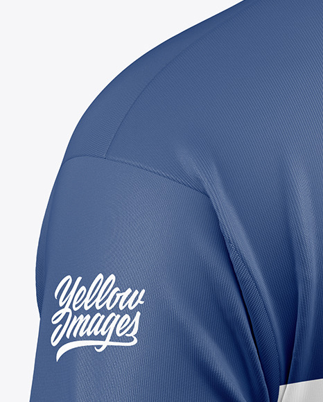 Long Sleeve Track Jacket Mockup - Back Half Side View