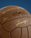 Vintage Leather Soccer Ball Mockup