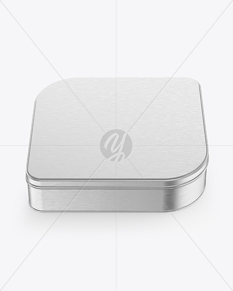 Metallic Tin Box Mockup