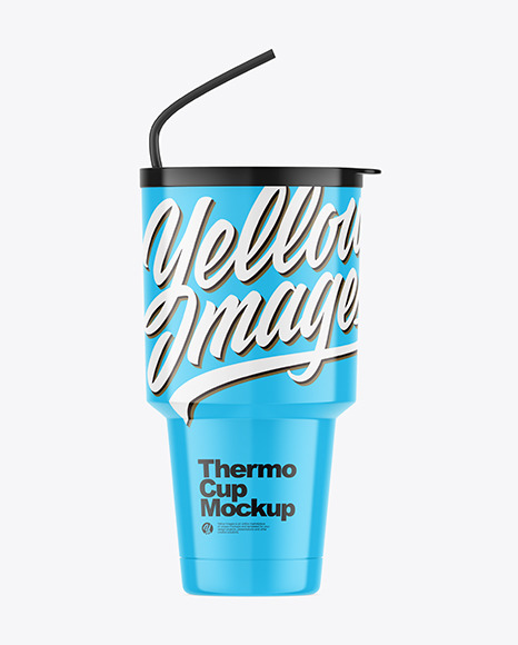 Glossy Thermo Cup Mockup