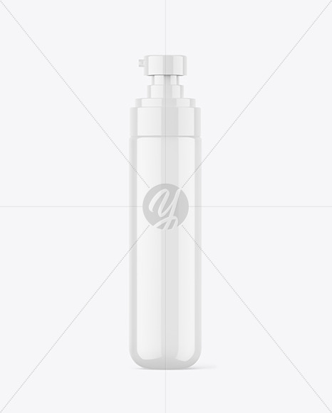 100ml Clear Cosmetic Bottle with Pump Mockup