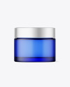 Frosted Colored Cosmetic Jar Mockup