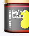 Frosted Colored Cosmetic Jar Mockup