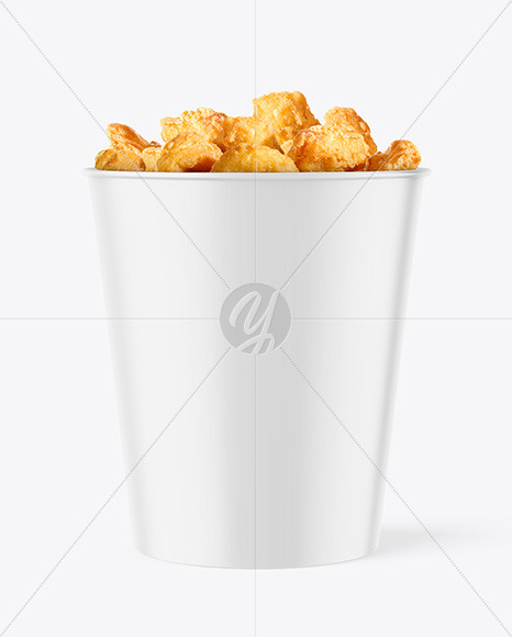 Matte Bucket With Chicken Mockup