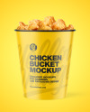 Matte Bucket With Chicken Mockup