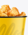 Matte Bucket With Chicken Mockup