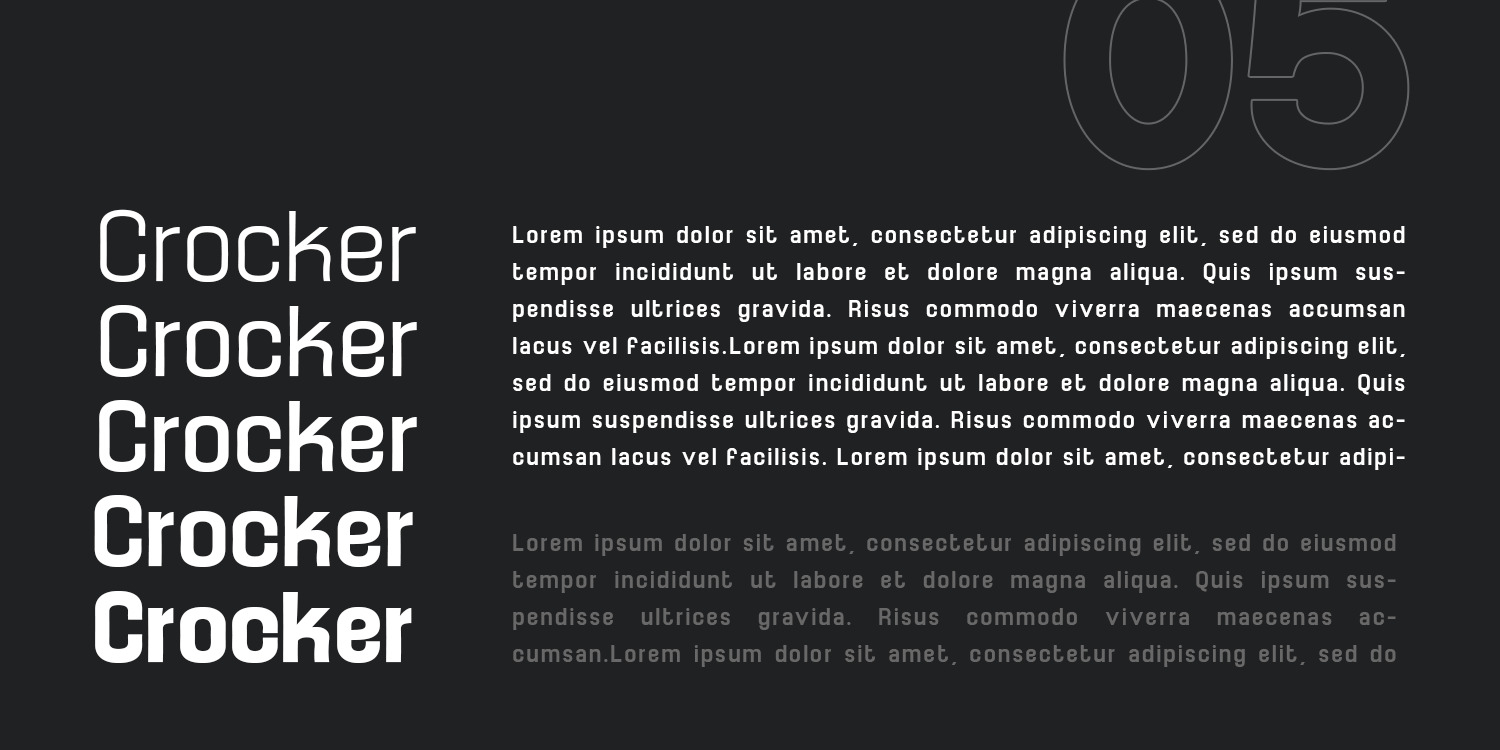 Crocker Display Typeface Crocker Display Typeface