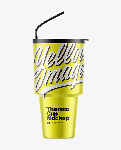 Metallic Thermo Cup Mockup