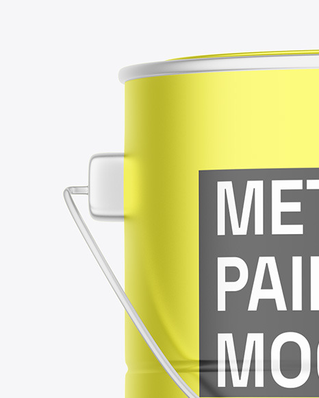 Metallic Paint Bucket Mockup