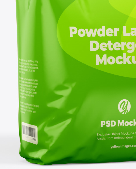 Glossy Package Mockup - Halfside View