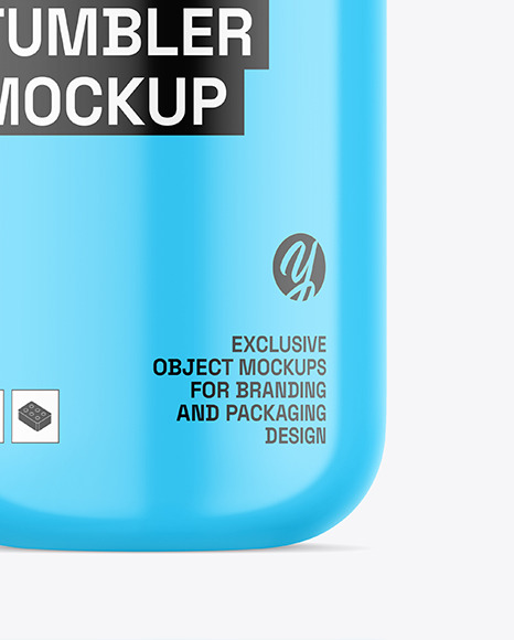 Glossy Skinny Tumbler Mockup