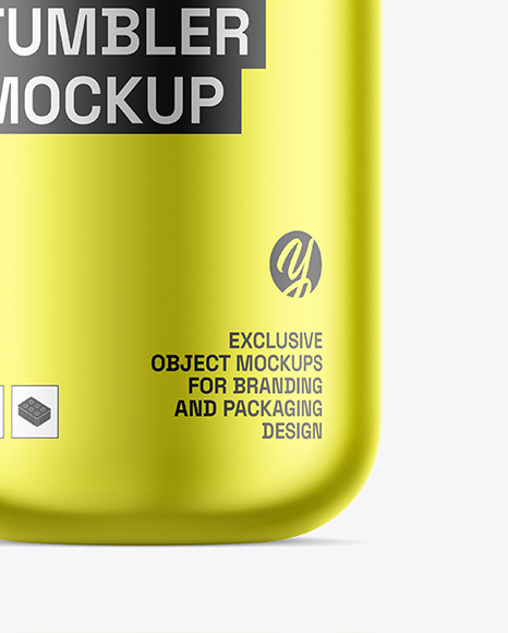 Metallic Skinny Tumbler Mockup