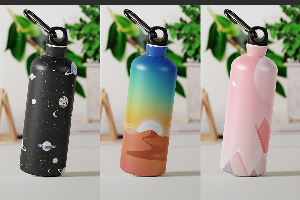 Traveler Water Bottle Mockup