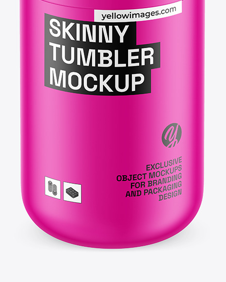 Matte Skinny Tumbler Mockup