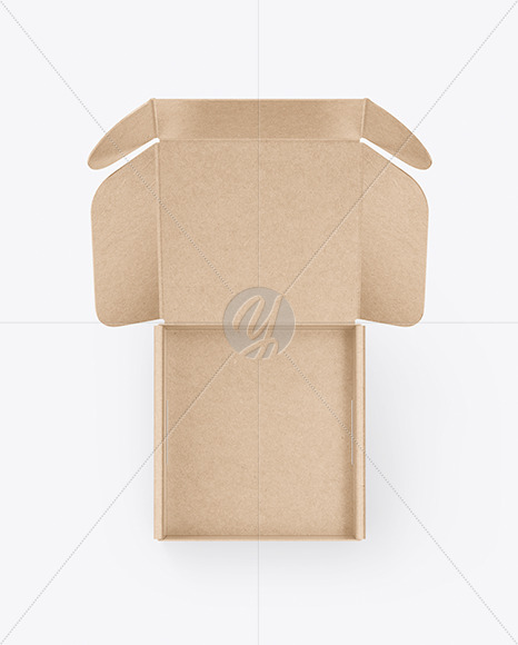 Opened Kraft Box Mockup