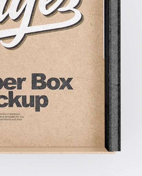 Opened Kraft Box Mockup