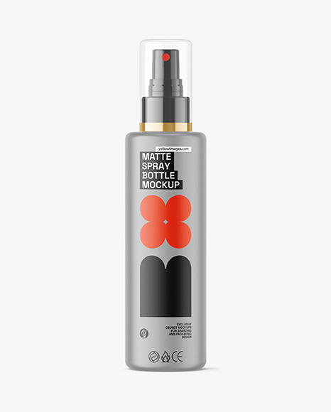 Matte Plastic Spray Bottle Mockup