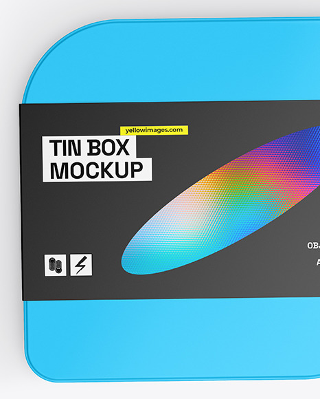 Glossy Tin Box Mockup