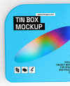 Glossy Tin Box Mockup