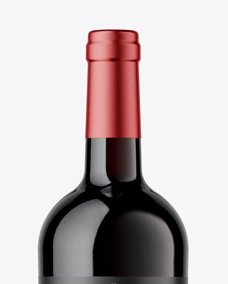 Red Wine Bottle Mockup