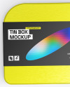 Metallic Tin Box Mockup