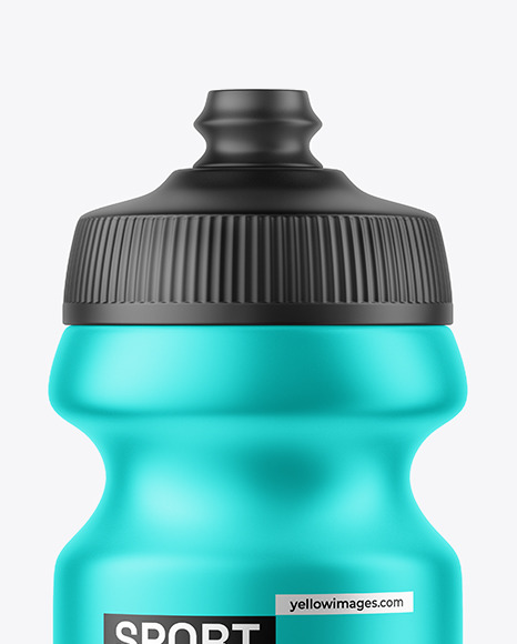 Matte Metallic Sport Bottle Mockup