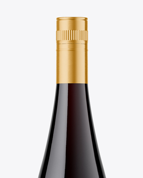 Red Wine Bottle Mockup