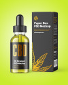 CBD Oil Dropper with Box Mockup