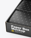 Opened Paper Box With Package Mockup