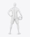 Soccer Player Mockup - Back View