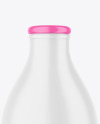 Glossy Milk Bottle Mockup