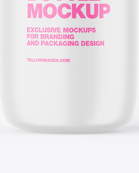 Glossy Milk Bottle Mockup