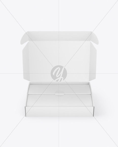 Opened Paper Box With Package Mockup