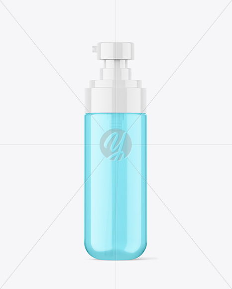 60ml Clear Cosmetic Bottle with Pump Mockup