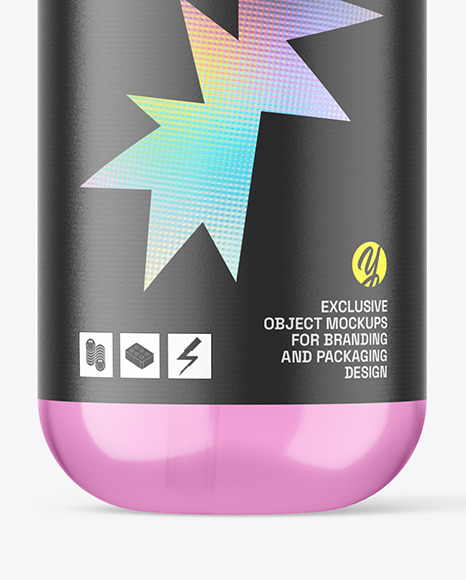 60ml Clear Cosmetic Bottle with Pump Mockup 60ml Clear Cosmetic Bottle with Pump Mockup
